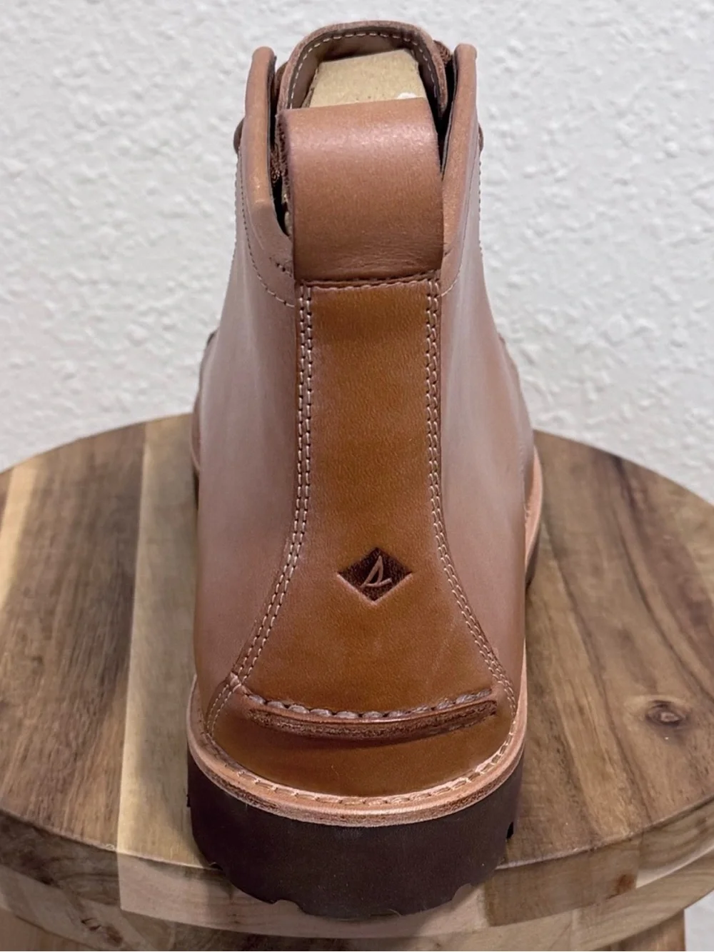 Sperry Newton Moc Toe Leather Boots Tan Bronzer Mens Size 12 NIB